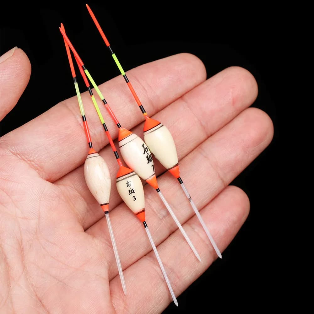 5 flotteurs de pêche en balsa pour carpe - Flotteurs à longue queue légers et portables
