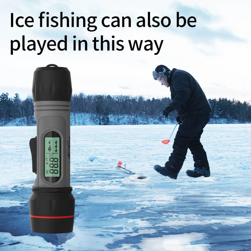 Détecteur de poissons sans fil Erchang F12B échosondeur portable 90m étanche pour pêche sur glace