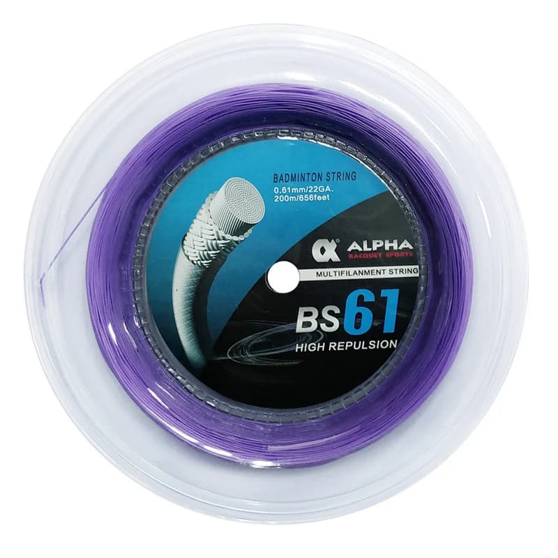 Corde Raquette Badminton Alpha Fine 0.61mm Haute Répulsion BS61 - Pour Pêcheurs