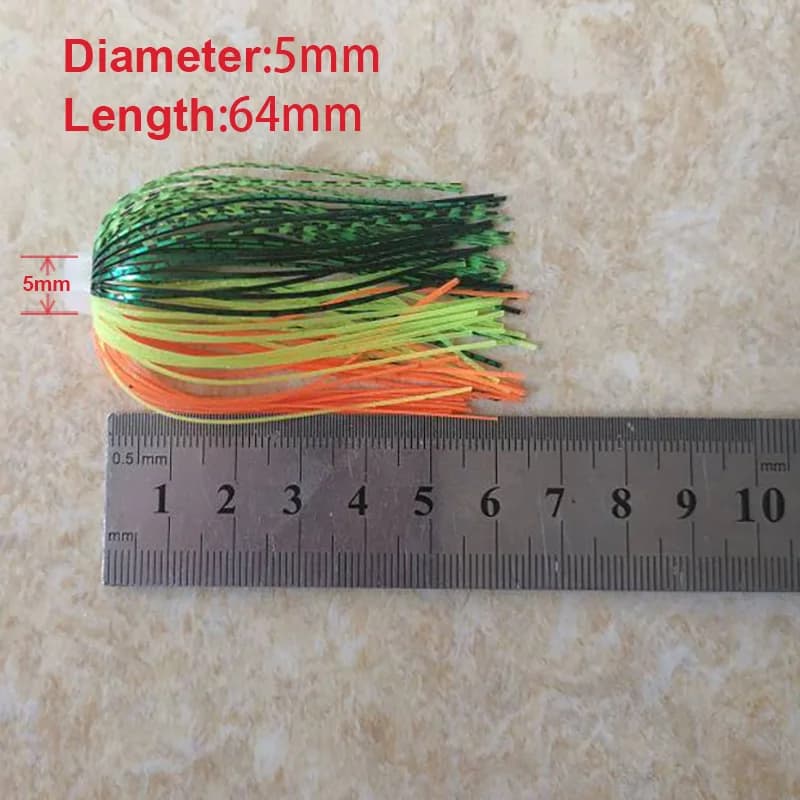 3 à 10 pcs Skirts Silicone 88 Strands 64mm - Jupes élastiques parapluie pour buzzbaits spinnerbaits
