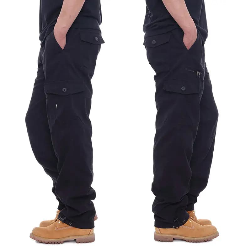 Pantalon cargo militaire coton - Style robuste pour pêche traditionnelle et activités outdoor
