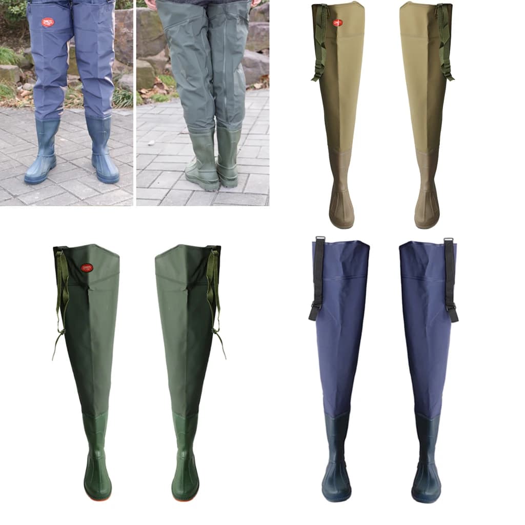 Bottes de pêche cuissardes étanches genou hautes waders pour pêche en rivière