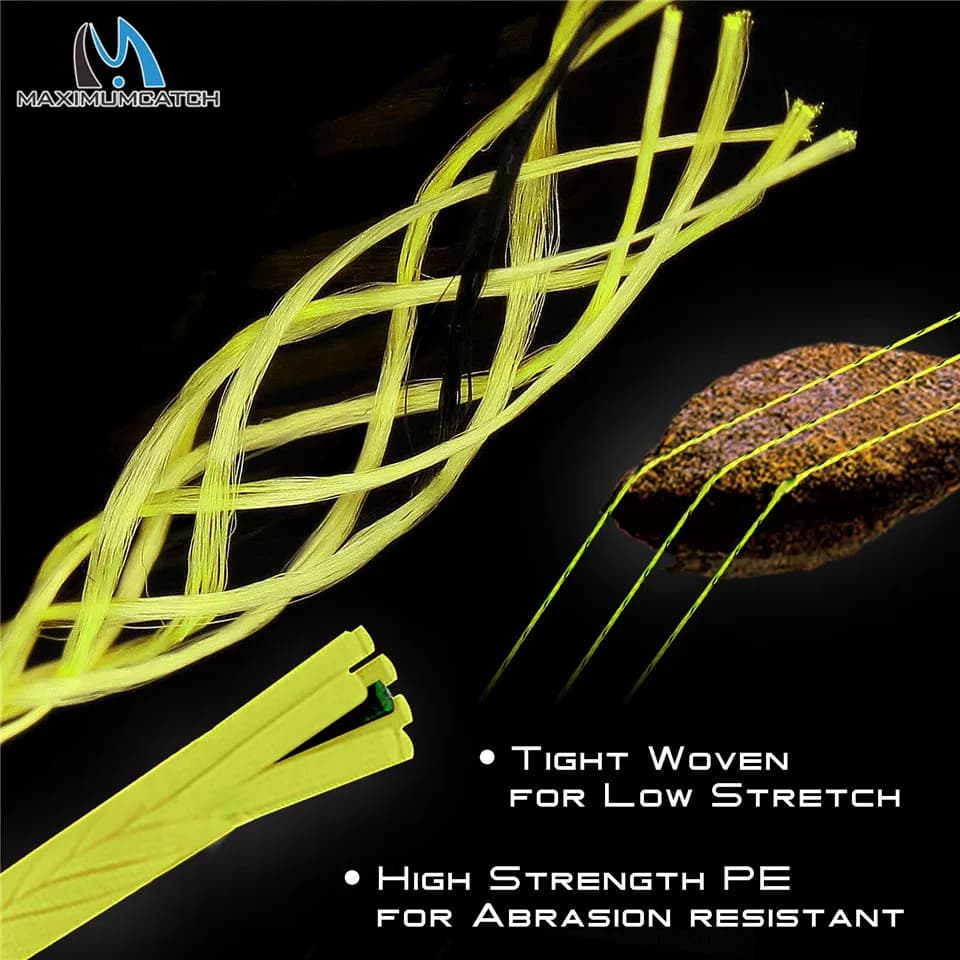 Maximumcatch backing fly line 100-300 yards - Ligne tressée multicolore 20-30LB pour backing de pêche à la mouche
