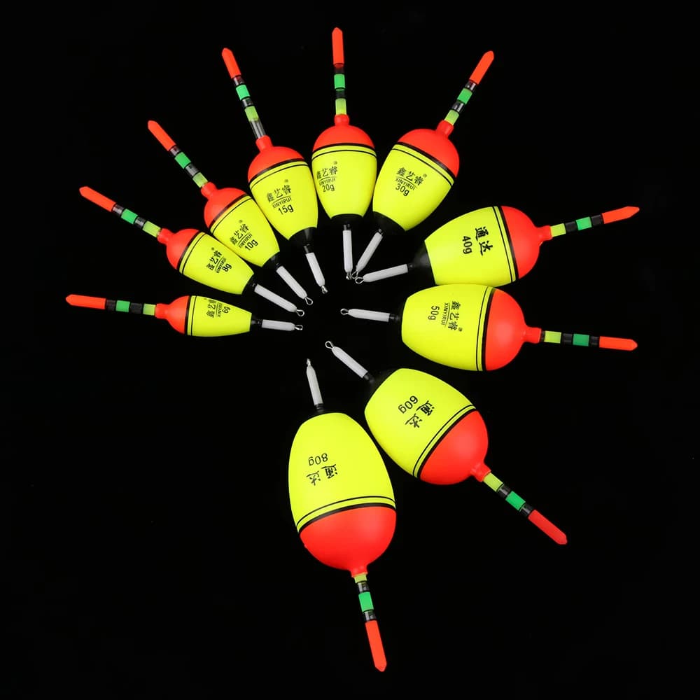 Flotteur lumineux de pêche nocturne 2 styles boule et bâton Eva pour camping et extérieur