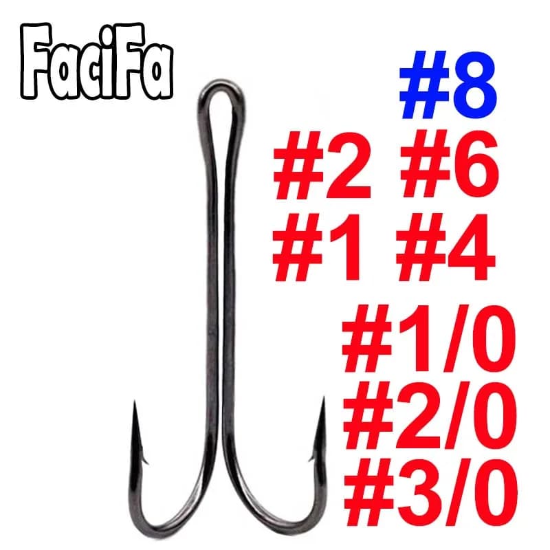 20 hameçons doubles longue tige pour leurres souples, montage fly et pêche du bass au jig