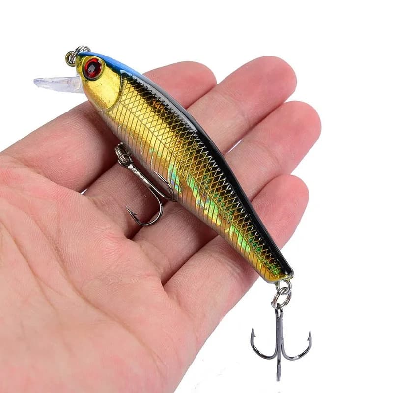 Leurre souple japonais 8.5cm pour brochet et perche, appât plongeant professionnel jerkbait
