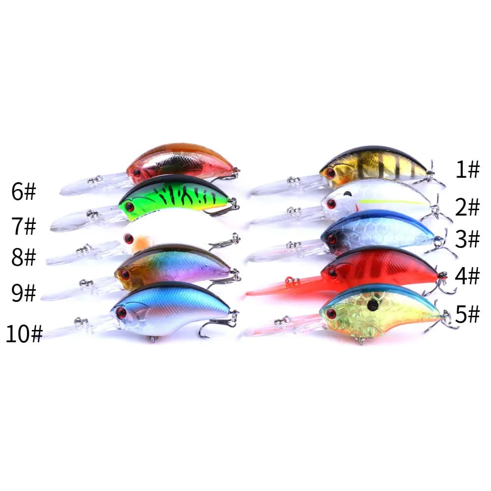 Leurre de pêche leurre crankbait minnow 13g 9cm pour bar brochet truche avec hameçons triples