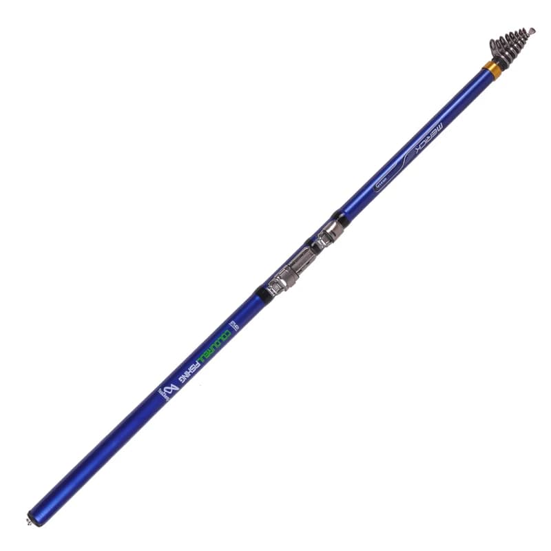 Canne à pêche télescopique carbone 3.6m à 6.3m puissance M pour surfcasting, rock fishing et carpe feeder