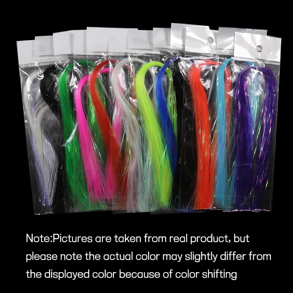 Flashabou UV Pearl Ice Wing Bimoo pour montage de mouches, streamers pêche truite saumon brochet matériel leurre