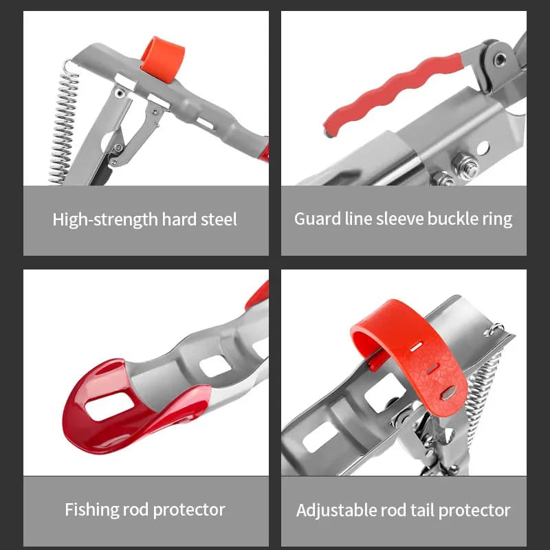 Support de canne à pêche automatique en acier inoxydable réglable et pliable