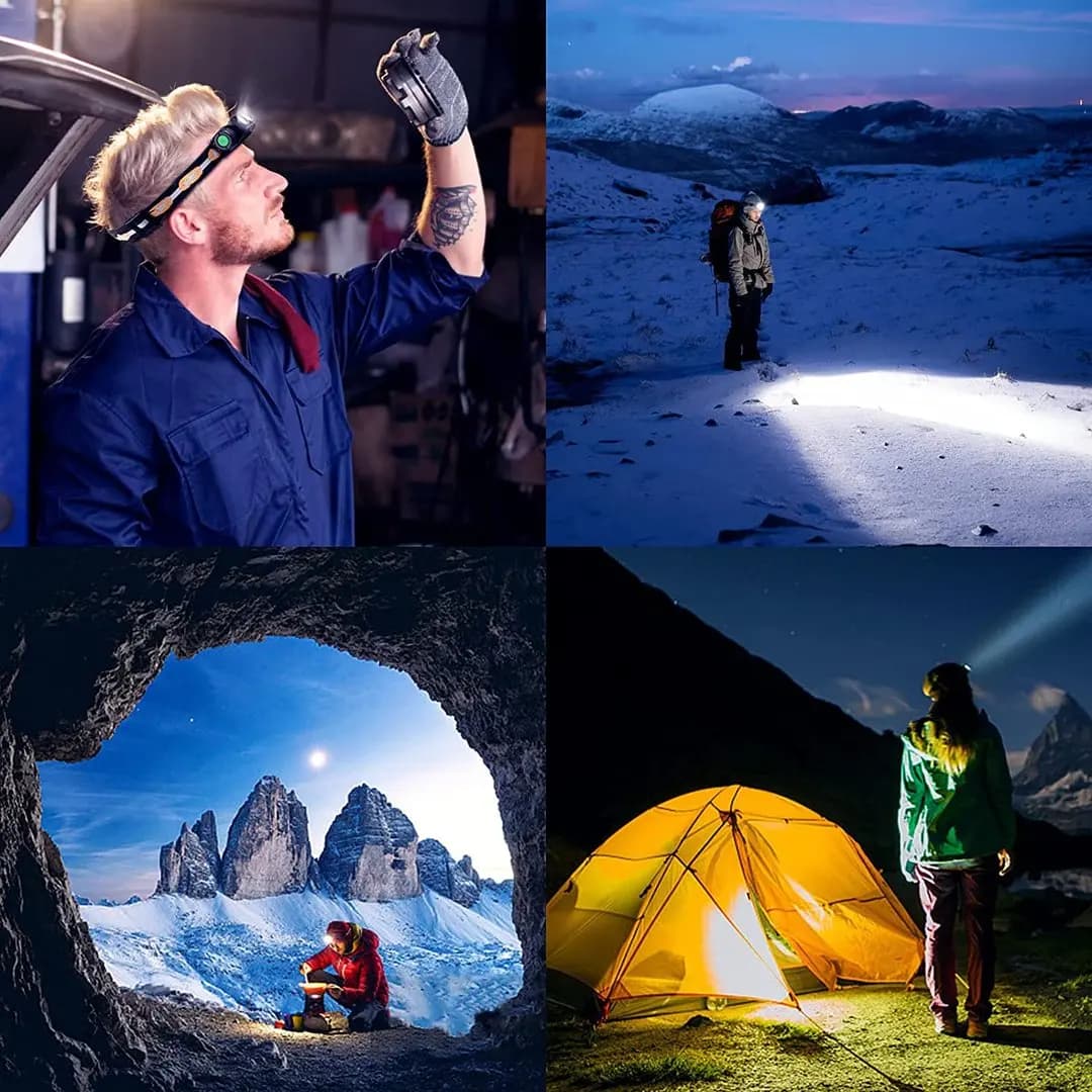 Lampe frontale SOFIRN H25L 1000LM rechargeable USB avec batterie 18650 pour pêche et camping
