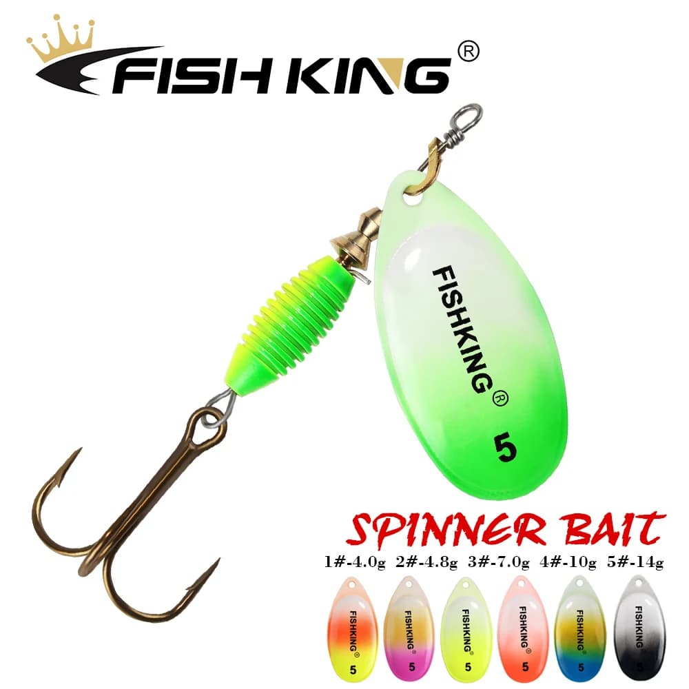 Leurre métallique spinner bait Fish King 4g à 14g pour brochet - Leurres durs de pêche