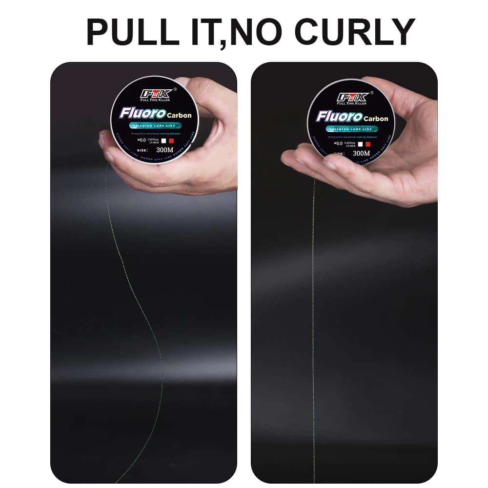 Ligne de Pêche Fluorocarbone Invisible Tachetée 0.20mm-0.50mm Haute Résistance 4.13-34.32LB pour Carnassiers
