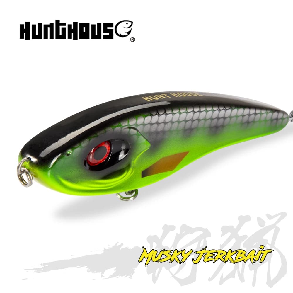 Leurre de pêche Jerkbait Hunthouse 115mm à 145mm, appât crayon à son fort et coulée lente