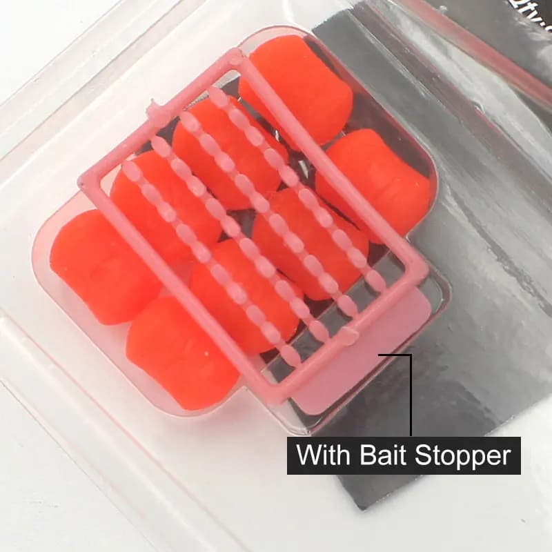 8PCS leurres souples silicone appâts artificiels stoppeurs dumbbell pour pêche à la carpe