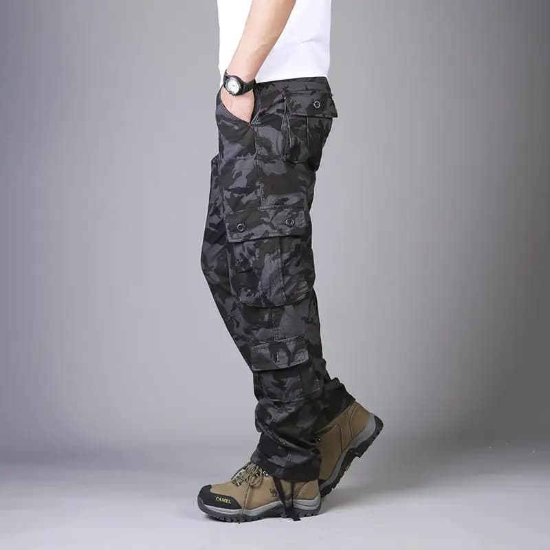 Pantalon cargo tactique travail homme - Randonnée chasse pêche - Coton lourd durable camouflage