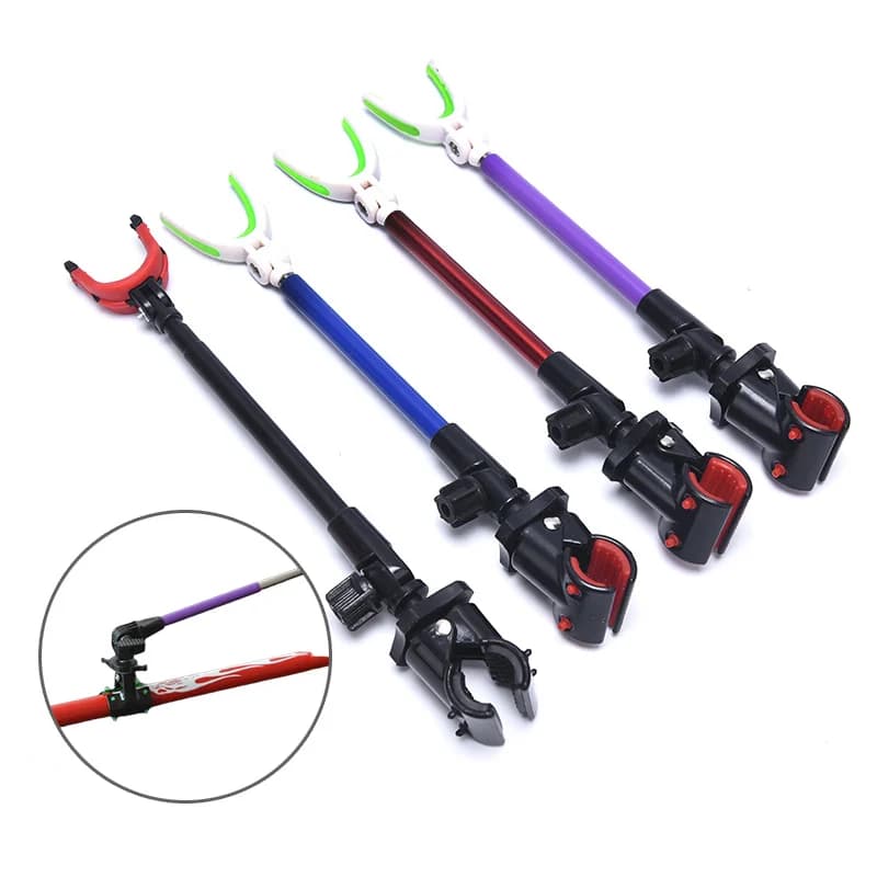 Support télescopique pliable pour canne à pêche, 3 sections, outil de pêcheur portable