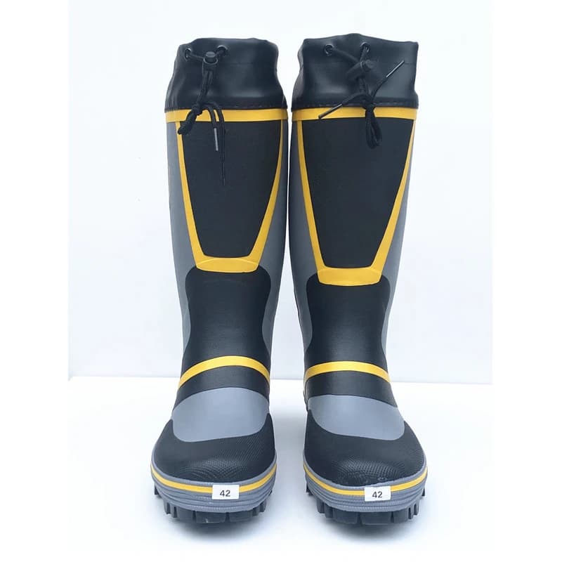 Chaussures de pêche étanches avec semelle à crampons acier - Bottes caoutchouc homme femme pour pêche en rivière