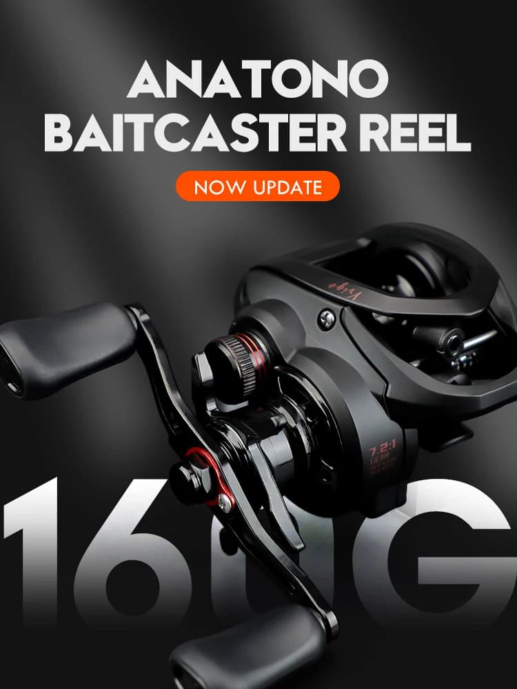 Moulinet baitcasting ultraléger ANATONO Vrigo 160g - Ratio 7.2:1 pour pêche BFS en eau douce et mer