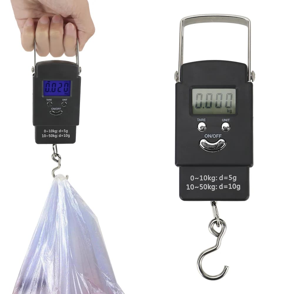 Balance numérique accrocheuse 50Kg/110lb LCD électronique pour pêche bagages voyage portable outil maison