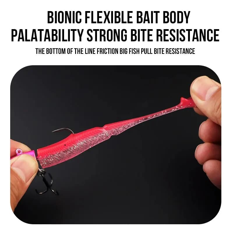 Leurre souple TAIYU T-tail 21g avec tête plombée, appât spinner métal pour brochet truite et perche
