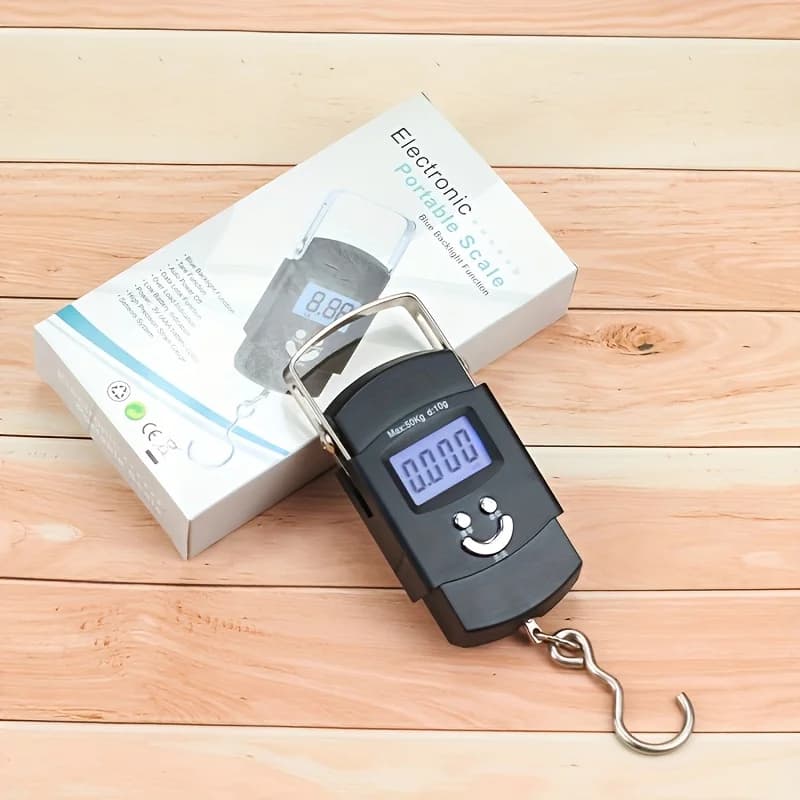 Balance pêche portable 50kg rétro-éclairée - Pèse-poissons LCD pour pêcheurs et chasseurs extérieur