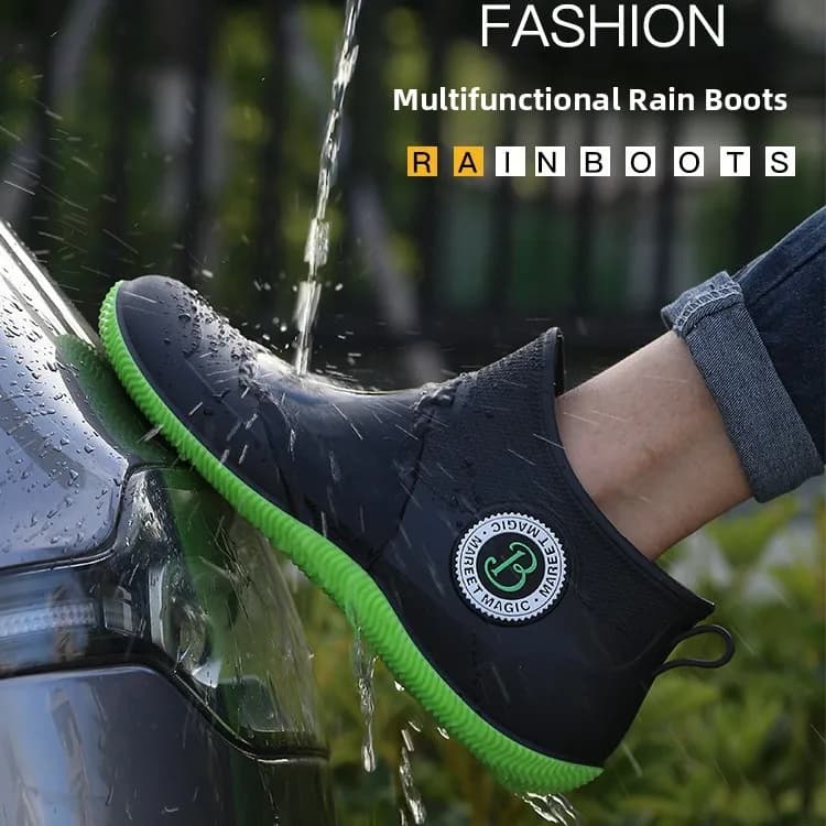 Chaussures aquatiques couple anti-dérapantes imperméables légères bottes de pluie unisexe
