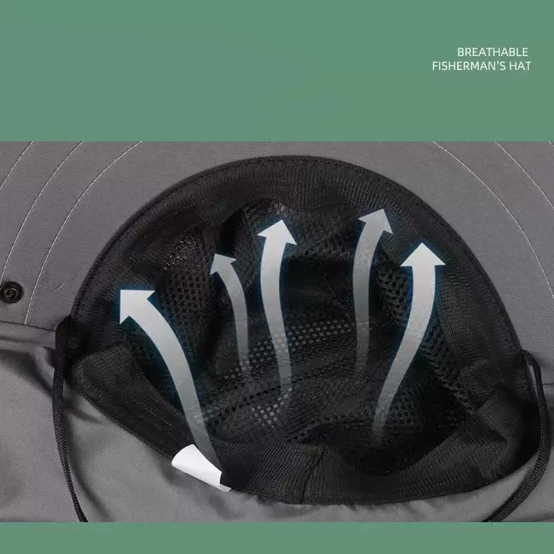 Chapeau de pêche avec protection UV et rabat couvre-nuque pour homme et femme