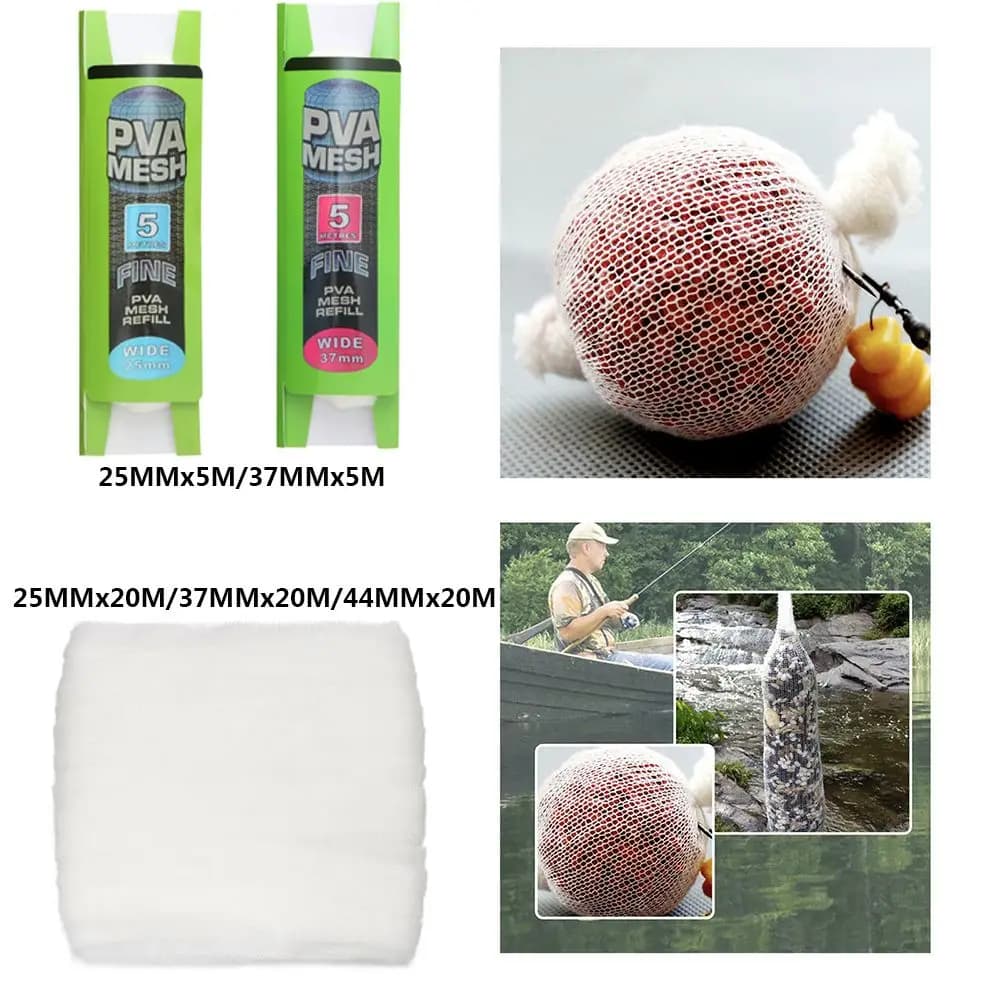 Sachet soluble PVA pour amorce carpe et pêche au coup, recharge appâts et leurres en filet