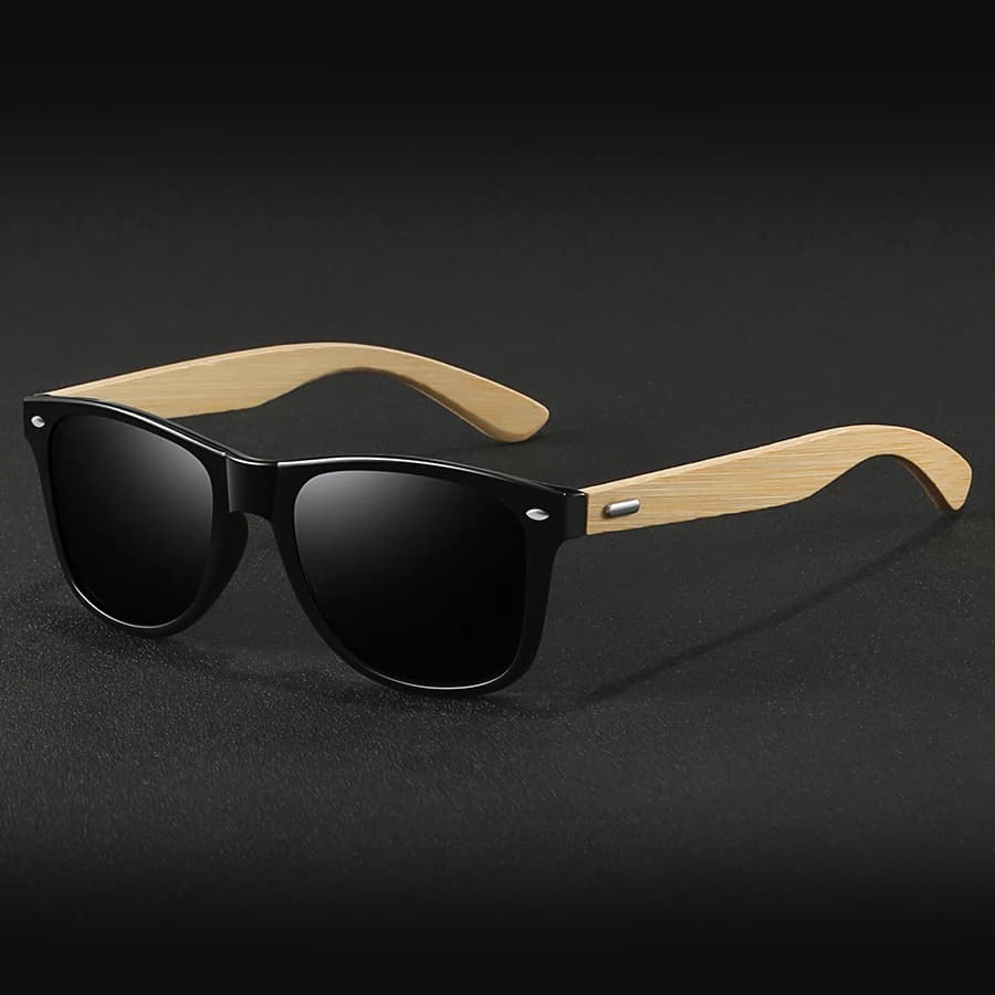 Lunettes de soleil bois bambou vintage carrées homme femme luxe pêche conduite écologiques