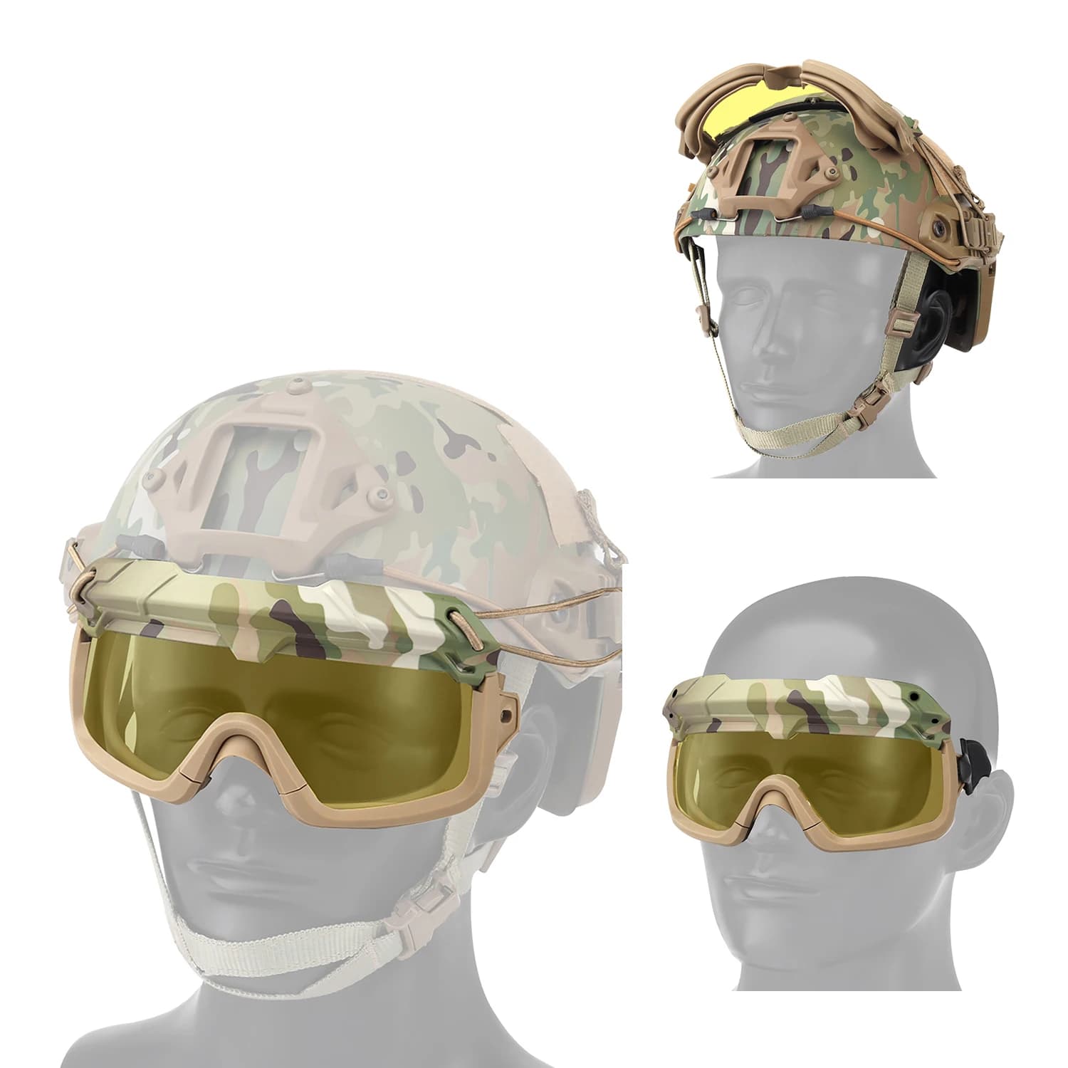Lunettes anti-UV multidimensionnelles adaptables - Protection yeux pêche et sports outdoor