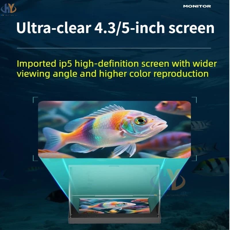 Sondeur de pêche visuel HD 4.3/5 pouces avec power bank 10000mAh pour pêche sous-marine