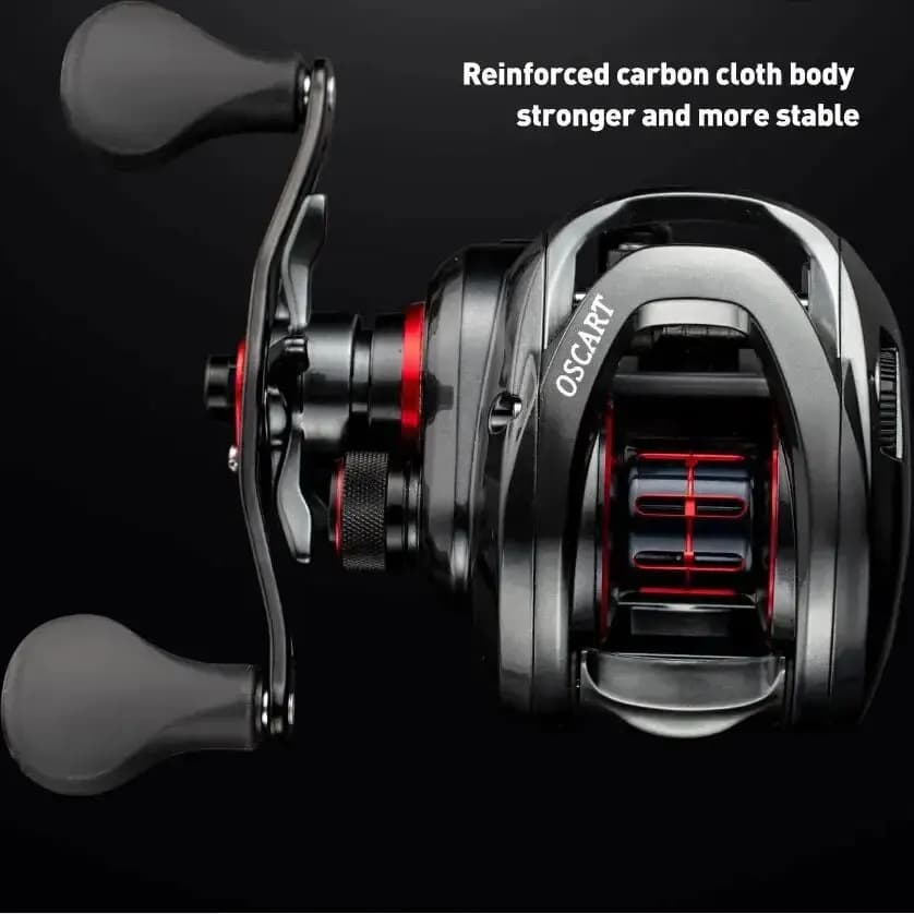 Moulinet de pêche casting multiplicateur 9BB pour seiche et poulpe avec deux spools