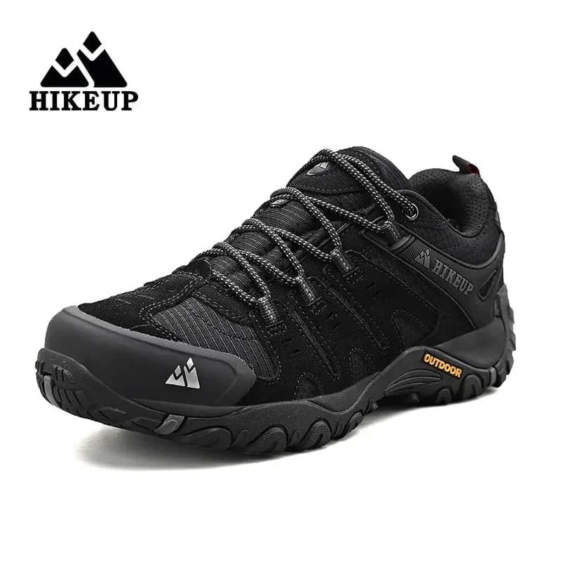Chaussures de randonnée homme en cuir suédé - Chaussures tactiques résistantes pour trekking et chasse
