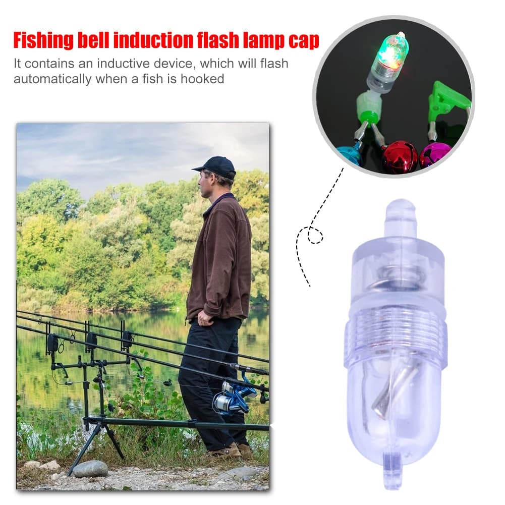 Lumière LED intelligente pour canne à pêche nocturne avec capteur d'alarme de touche - Accessoire pêche