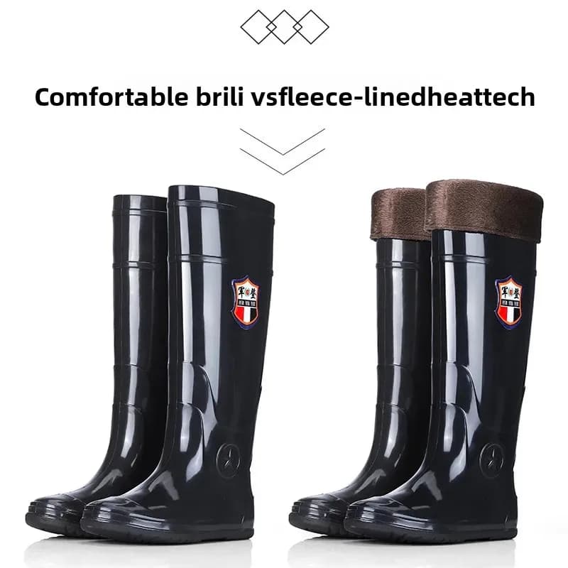 Bottes wading homme PVC haut tube antidérapantes plantation riz protection travail unisex