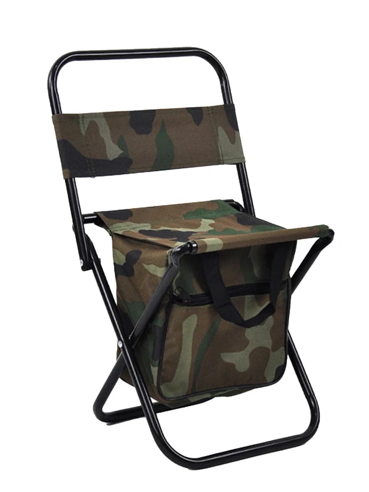 Chaise pêche pliante 1pc avec glacière intégrée dossier réglable chasse léger portable