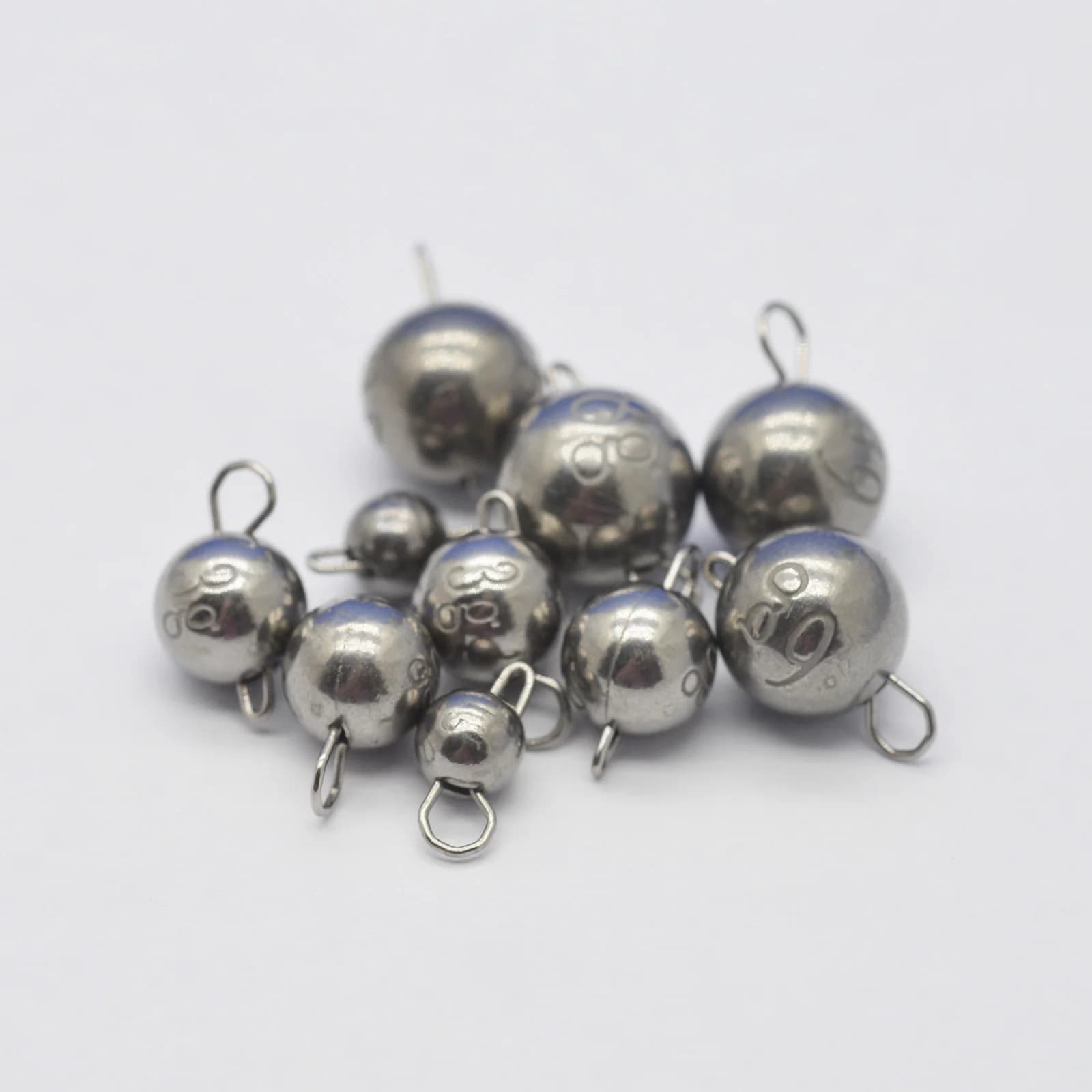 10 plombs en tungstène Cheburashka pour pêche fine et précise avec une sensibilité accrue