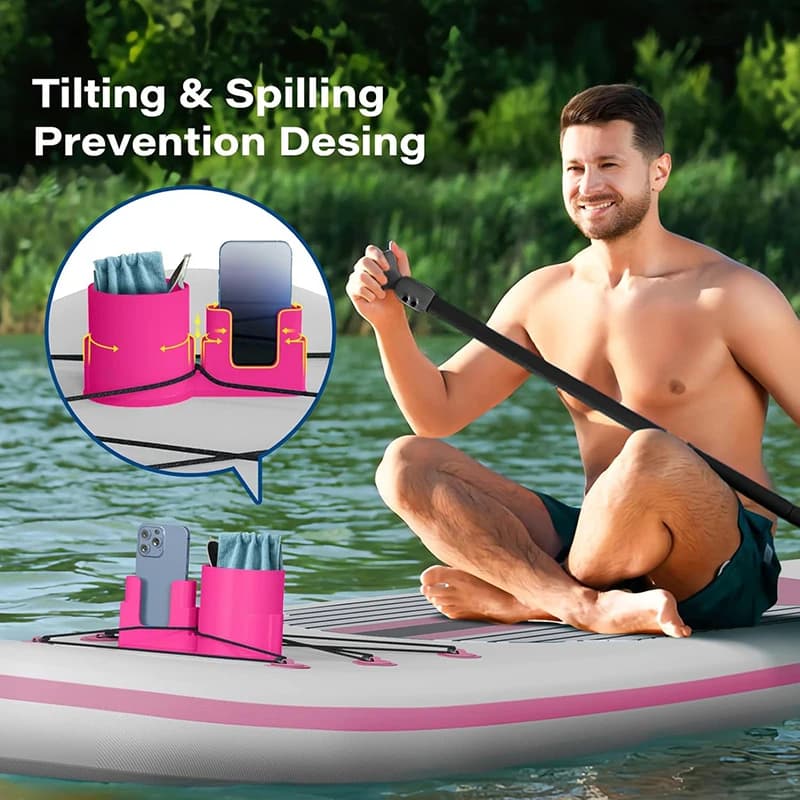 Porte-gobelet PVC pour paddle et kayak - Support de boisson multifonction étanche