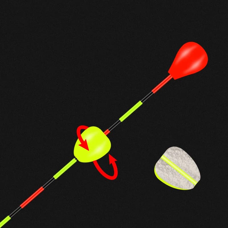 100 perles flottantes rouges et jaunes pour pêche, signal visuel ultra-sensible et accrocheur