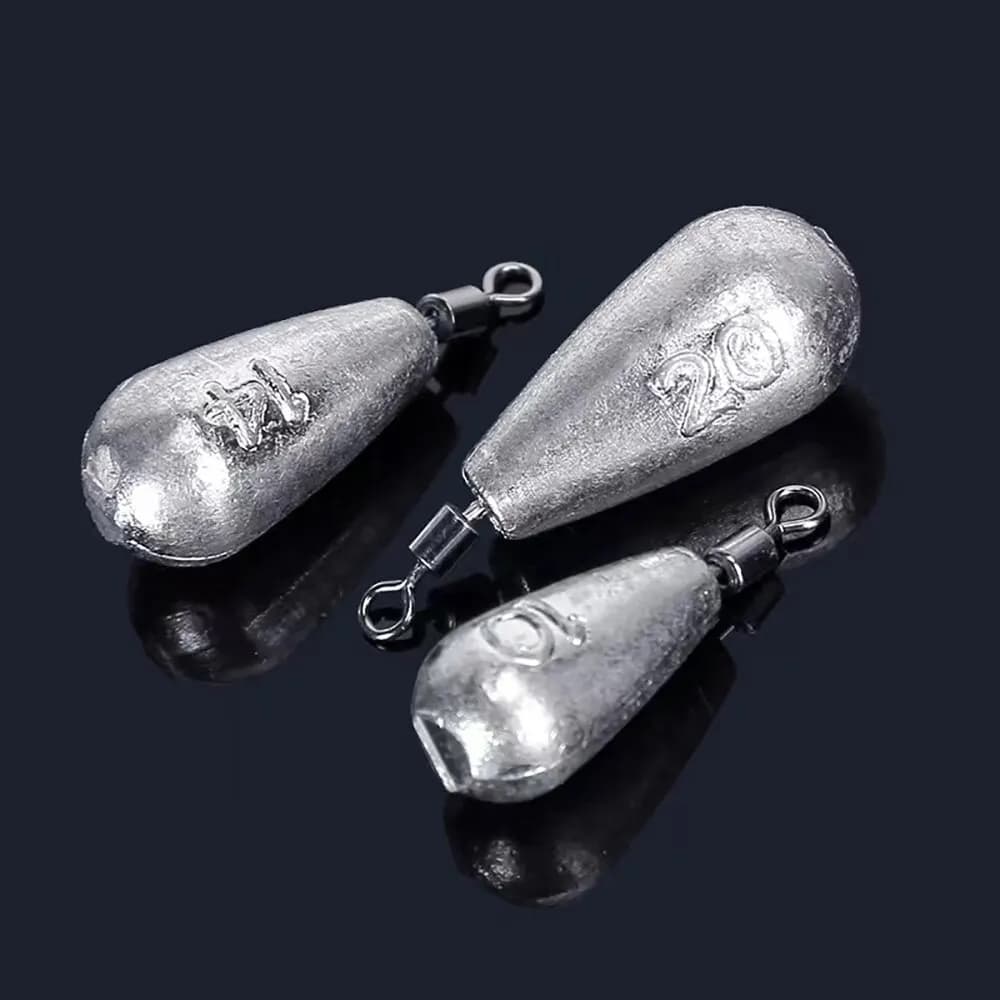 Drop Shot 15PCS/Lot Fishing Weight Sinker 3.5g 5g 7g 10g 14g 20g Tube Bullet Plu