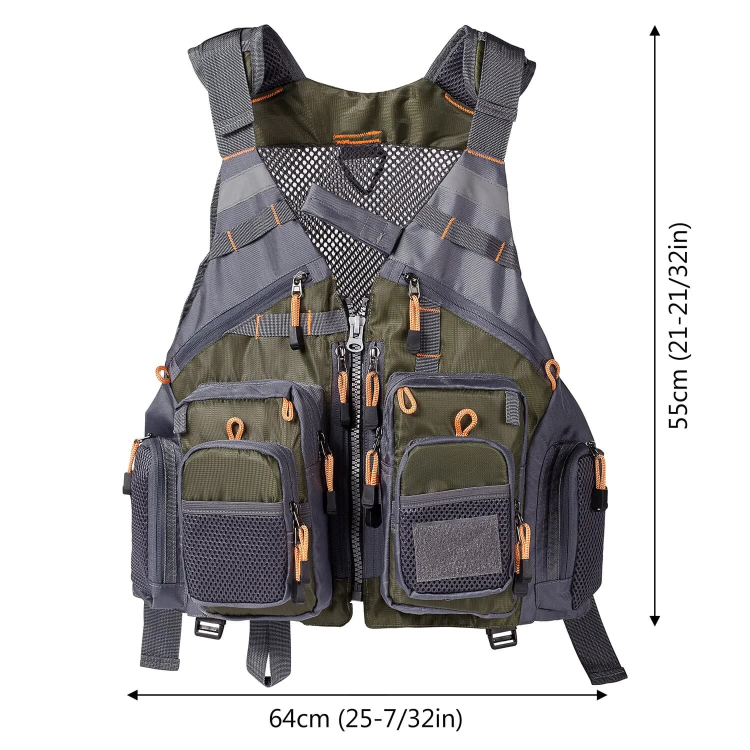 Veste de pêche respirante réglable pour la pêche à la mouche, la nage et les sports outdoor