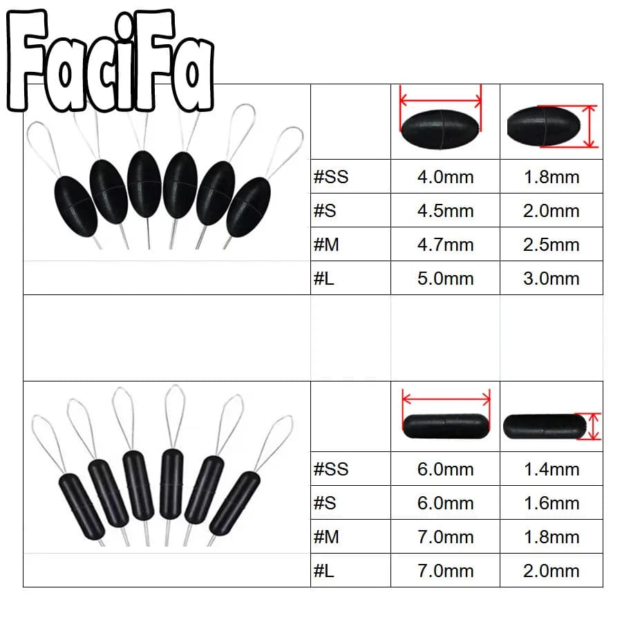 60 pièces 10 groupes flotteurs pêche silicone caoutchouc space bean anti-emmêlement résistance ligne