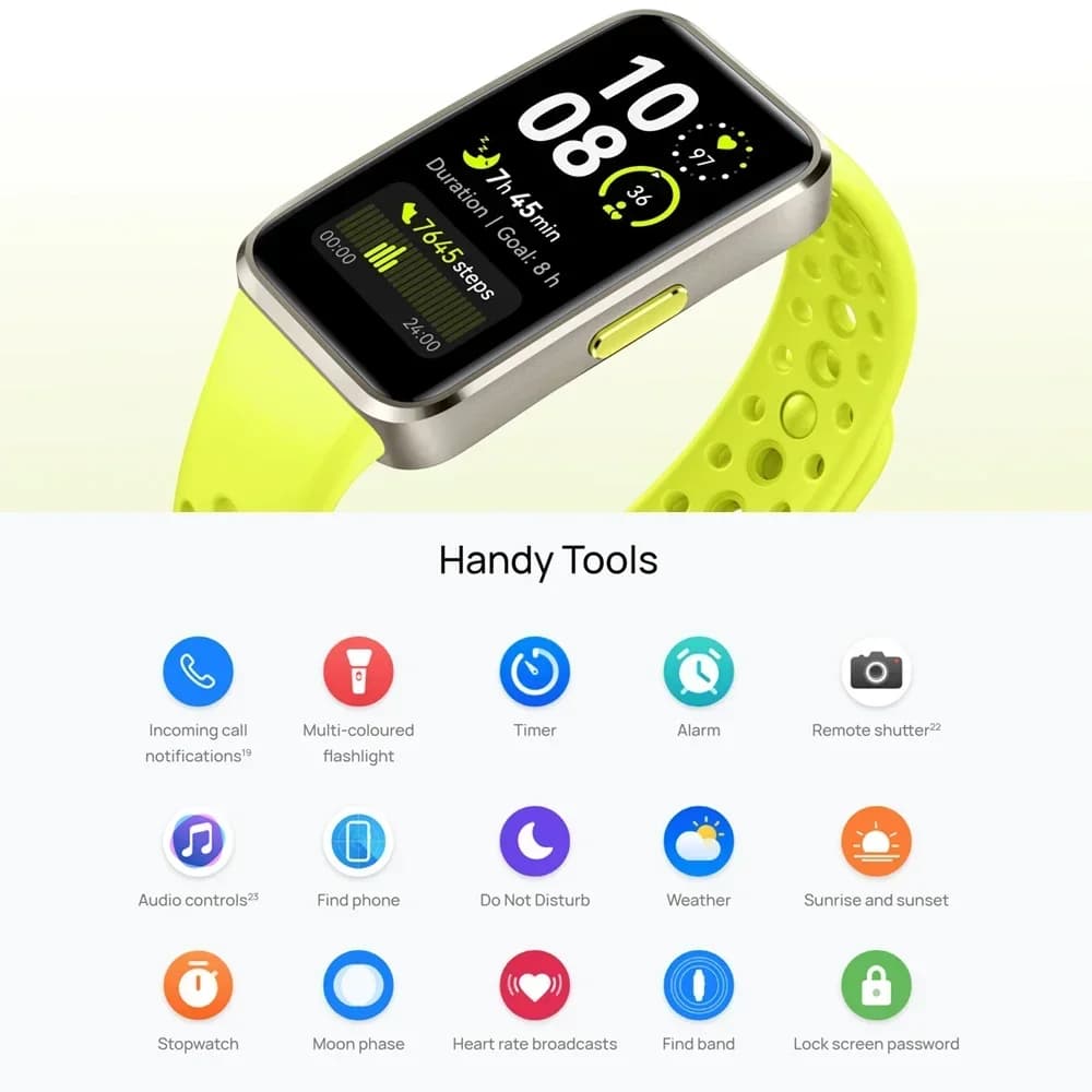 Bracelet Huawei Band 10 original 2025 - Compatible iOS/Android et autonomie 14 jours