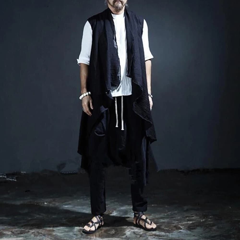 Veste sans manches légère respirante mi-longue streetwear pour homme campus 2025