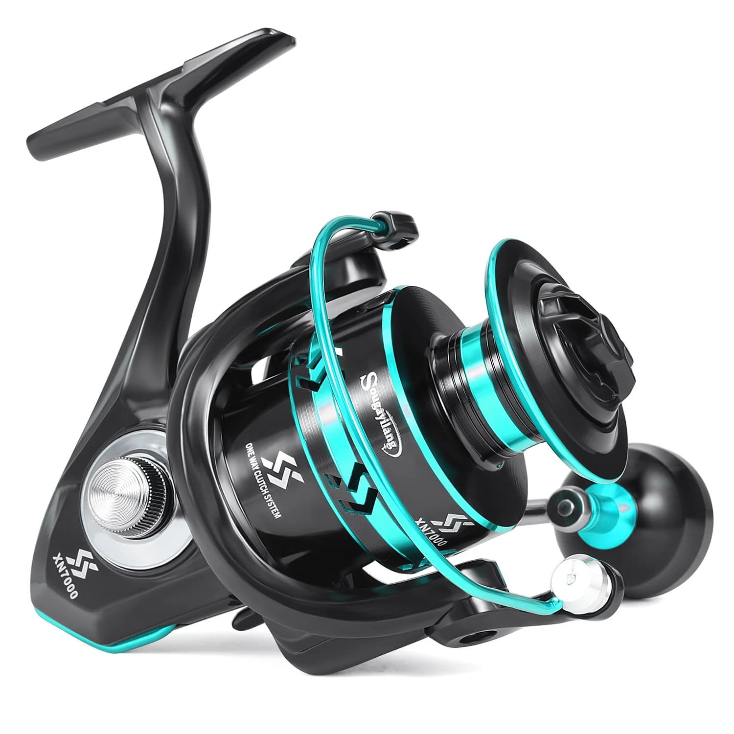 Moulinet de pêche Sougayilang 2000-7000 spinning 12+1BB avec ligne nylon 500m offerte - Drague max 16kg