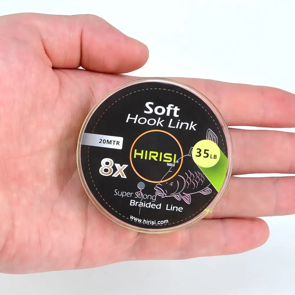 Hirisi Leadcore Braid 20m 8 brins ligne carpe souple avec montage hair rig pour pêche précise