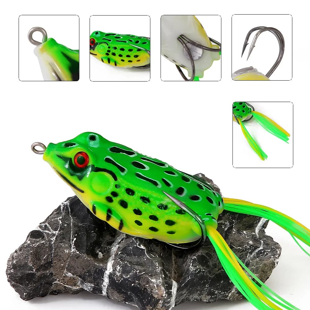 Leurre grenouille souple avec hameçons 5g à 17.5g pour pêche top water et leurres carnassiers