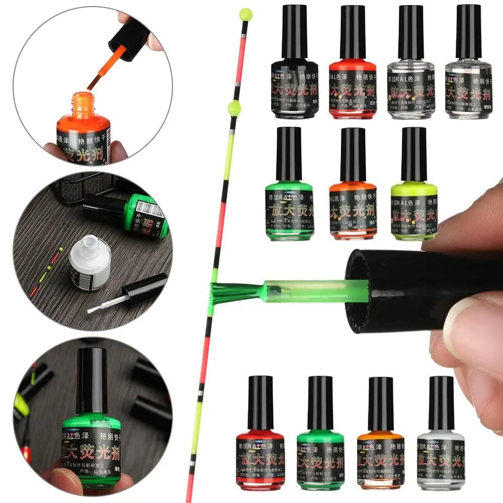Flotteurs de pêche fluorescents avec queue peinte pour une visibilité accès en eau trouble