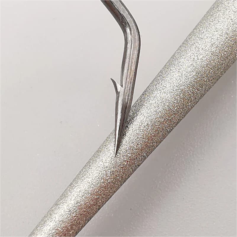 Aiguiseur hameçons diamanté électroplaqué - Style stylo et plat pour tous types d'hameçons